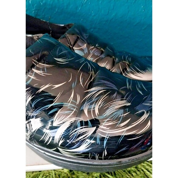 Easy Street Easy Works Tiffany Black/Silver Patent Women's Work Clogs-Sz 7 - Picture 4 of 7